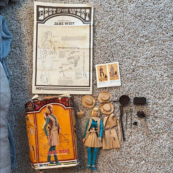Vintage Jane West Action Figure Playset